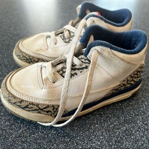 Nike Air Jordan Retro III - Kids size 10 (10c) red, white and blue